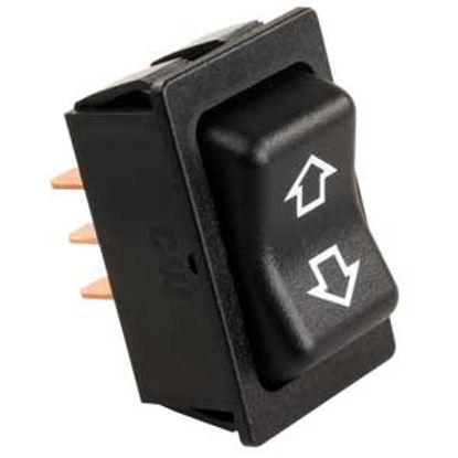Picture of JR Products  Black 40A/12V 4-Pin Momentary Slide Out Switch 12395 19-2595                                                    