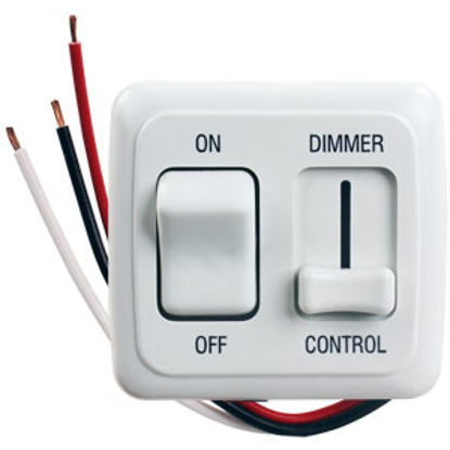 Picture of JR Products  White 15A/ 12V Dimmer Switch 15205 19-2603                                                                      