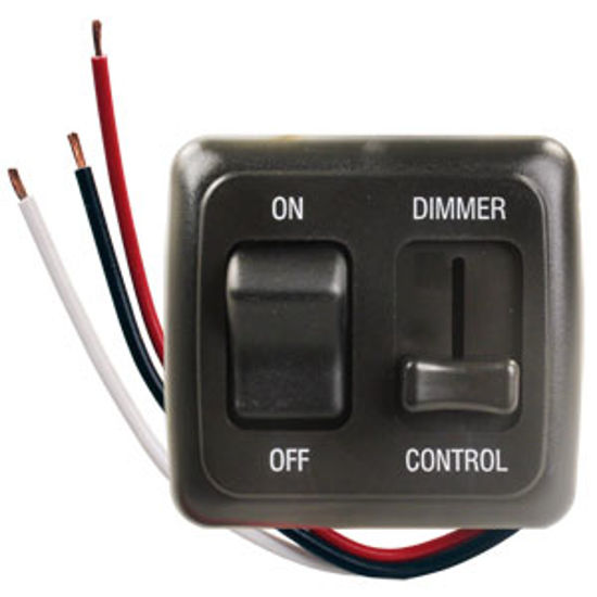 Picture of JR Products  Black 15A/ 12V Dimmer Switch 15225 19-2605                                                                      