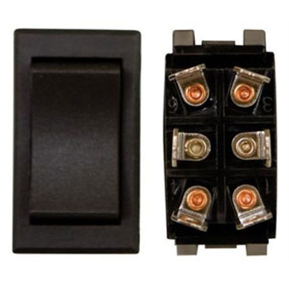 Picture of Diamond Group  Black 40A/125V 6-Pin DPDT Momentary Slide Out Switch DG12956VP 19-2697                                        