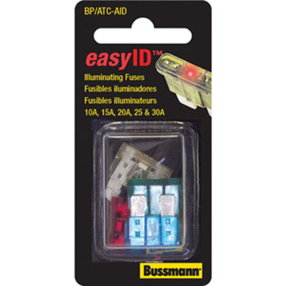 Picture of Bussman easyID 5-Piece ATC Blade Fuse Assortment In Blister Pack BP/ATC-AID 19-2700                                          