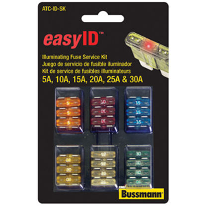 Picture of Bussman easyID 42-Piece ATC Blade Fuse Assortment ATC-ID-SK 19-2701                                                          