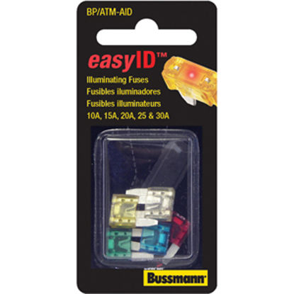 Picture of Bussman easyID 5-Piece ATM Blade Fuse Assortment In Blister Pack BP/ATM-AID 19-2703                                          