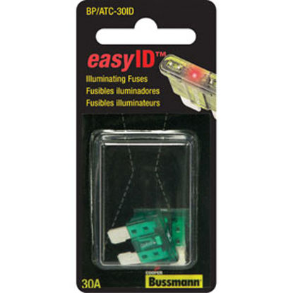 Picture of Bussman easyID 2-Pack 20A ATC Yellow Blade Fuse BP/ATC-20ID 19-2715                                                          