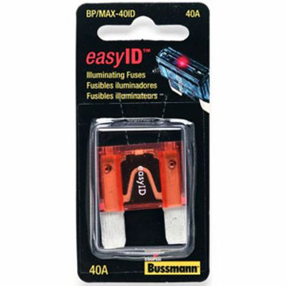Picture of Bussman easyID 40A MAX Orange Blade Fuse BP/MAX-40ID 19-2738                                                                 
