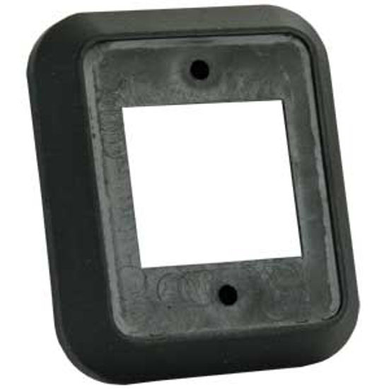 Picture of JR Products  Black Double Rocker Opening Switch Plate Cover 13525 19-2796                                                    