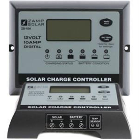 Picture of Zamp Solar  Digital 150W 10A Battery Charger Controller For Gel/AGM/Conventional Lead-Acid/Calcium Batteries  19-2828        