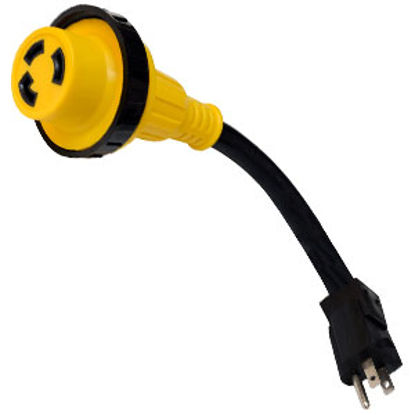 Picture of Mighty Cord  12" 15M/30F Power Cord Adapter A10-1530DBK 19-2946                                                              