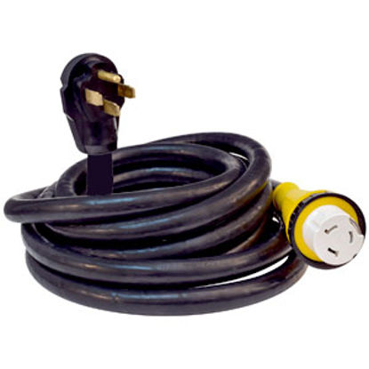 Picture of Mighty Cord Mighty Cord (TM) 25' L 50A Black Power Cord A10-5025EDBK 19-2955                                                 