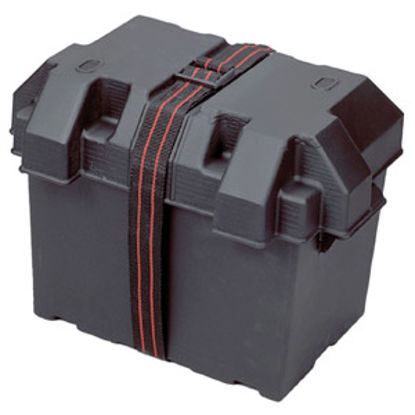 Picture of Powerhouse  Black Group 27 Vented Battery Box w/Lid 13035 19-3018                                                            