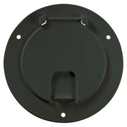 Picture of RV Designer  Black Round Non-Lockable Access Door B113 19-3053                                                               