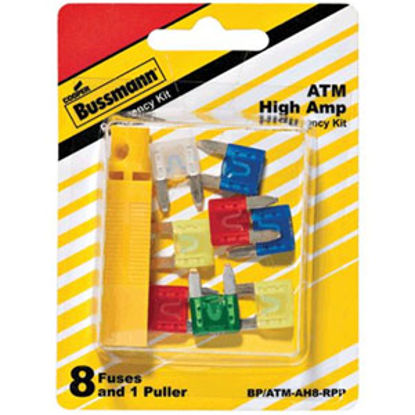 Picture of Bussman  8-Piece ATM Blade Fuse Assortment In Blister Pack BP/ATM-AH8-RPP 19-3110                                            