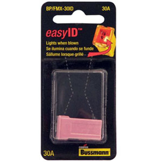 Picture of Bussman easyID 30A Female Blade Fuse BP/FMX-30ID 19-3118                                                                     