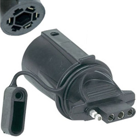 Picture of Husky Towing  7 RV Blade To 4 Wire Flat Trailer Connector Adapter 30313 19-3208                                              