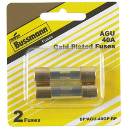 Picture of Bussman  2-Pack 40A AGU Glass Tube Fuse BP/AGU-40-RP 19-3413                                                                 
