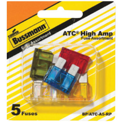 Picture of Bussman  5-Piece ATC Blade Fuse Assortment In Blister Pack BP/ATC-A5-RP 19-3426                                              