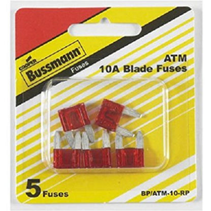 Picture of Bussman  5-Pack 10A ATM Red Blade Fuse BP/ATM-10-RP 19-3428                                                                  