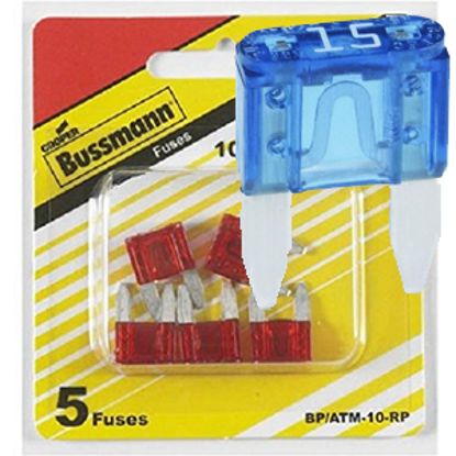 Picture of Bussman  5-Pack 15A ATM Blue Blade Fuse BP/ATM-15-RP 19-3429                                                                 