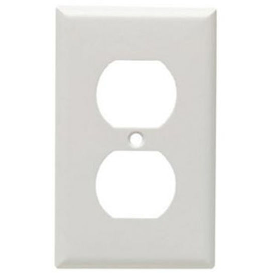 Picture of Cooper Wire Arrow Hart White Thermoset Plastic 1 Gang Receptacle Cover 2132W-BOX 19-3491                                     