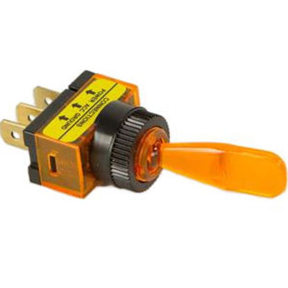 Picture of Battery Doctor  Amber 12V/ 20A Lighted Toggle Switch 20502 19-3648                                                           