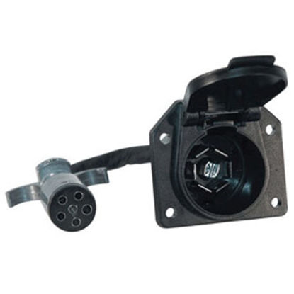 Picture of Husky Towing  6 Pole Round To 7 RV Blade Trailer Connector Adapter w/Wire 30693 19-3703                                      