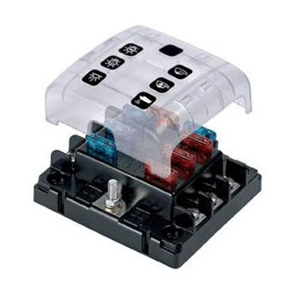 Picture of Marinco BEP 6-Way ATC Blade Fuse Holder ATC-6W 19-3708                                                                       