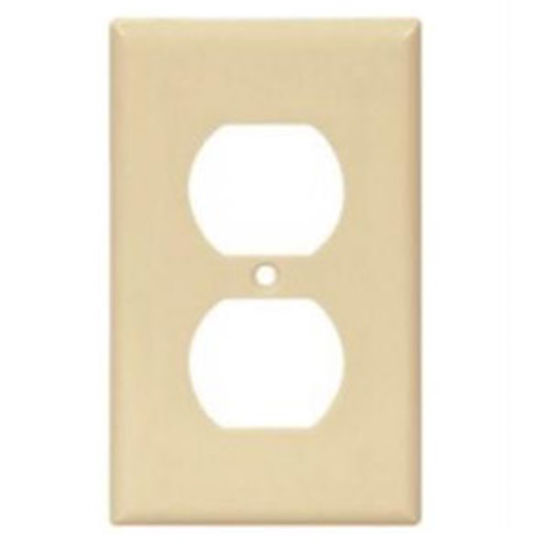 Picture of Cooper Wire Arrow Hart Ivory Thermoplastic 1-Gang Receptacle Cover 2132V-BOX 19-3812                                         