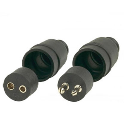 Picture of Husky Towing  Matched 2-Pin Trailer Wiring Connector Ends w/o Wire 30258 19-3850                                             