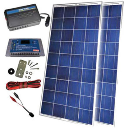 Picture of Sunforce  30o Watt Crystalline Solar Panel Kit w/ Controller/Inverter 38528 19-3908                                          