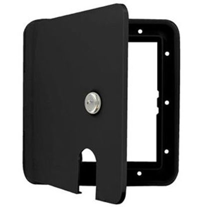 Picture of Valterra  Black 6.8"RO Square Lockable Large Electrical Hatch Access Door A10-2151BKVP 19-3917                               