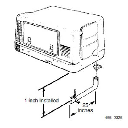 Picture of Cummins Onan  1-1/4"Dia Generator Tailpipe for MicroLite KV/ CM Models 155-2325 19-4005                                      