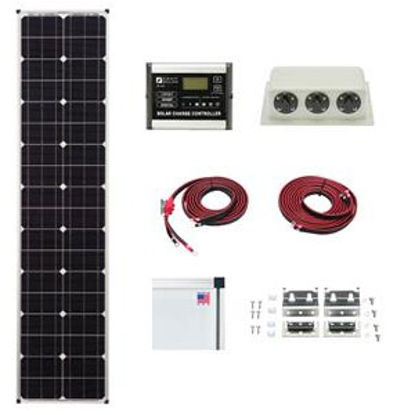 Picture of Zamp Solar  80W 4.4A Long Line Solar Kit  19-4051                                                                            