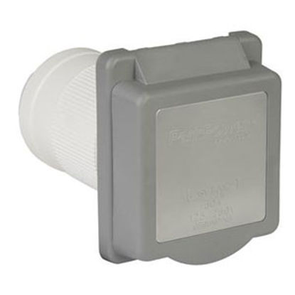 Picture of Marinco  Gray 120V/ 30A Single Indoor/Outdoor Receptacle 6353ELRV.G 19-4097                                                  