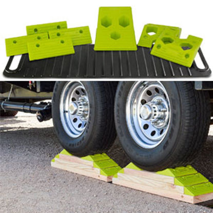 Picture of Hopkins Endurance (TM) Bright Green Plastic Heavy Duty Leveling Kit w/ Non-Slip Mat 08200 19-4277                            