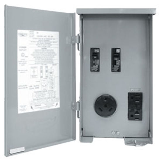 Picture of Parallax  120V/ 30A Single Round Receptacle w/20A GFI PG-U041C 19-4286                                                       