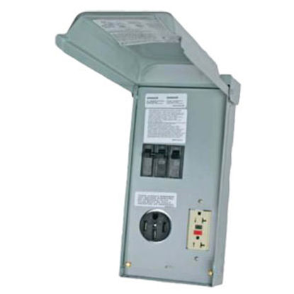Picture of Parallax  240V/ 50A Single Round Receptacle w/20A GFI PG-U055C 19-4287                                                       