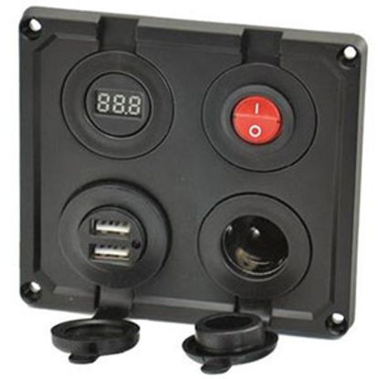 Picture of Prime Products  Black 12VDC Indoor Receptacle 08-5044 19-4587                                                                