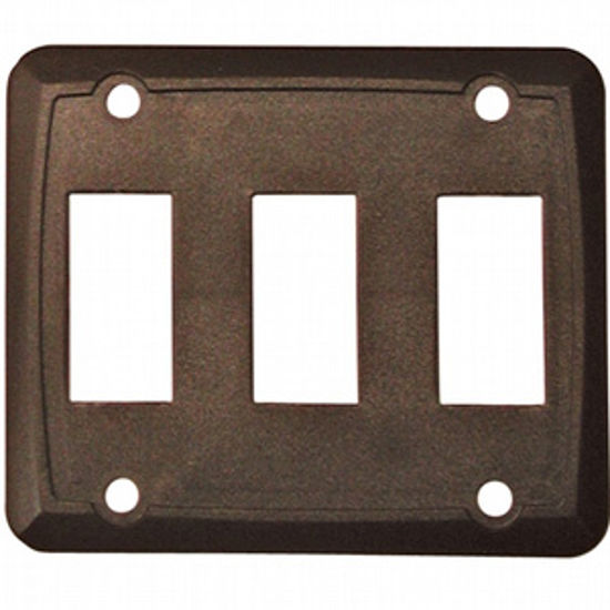 Picture of Diamond Group  Brown 125V/ 16A SPST Triple Rocker Switch w/ Bezel DGZ731VP 19-5026                                           