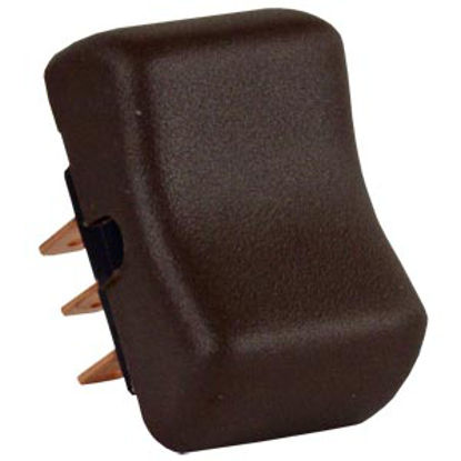 Picture of JR Products  Brown 125V/ 8A SPDT Rocker Switch 13905 19-5516                                                                 