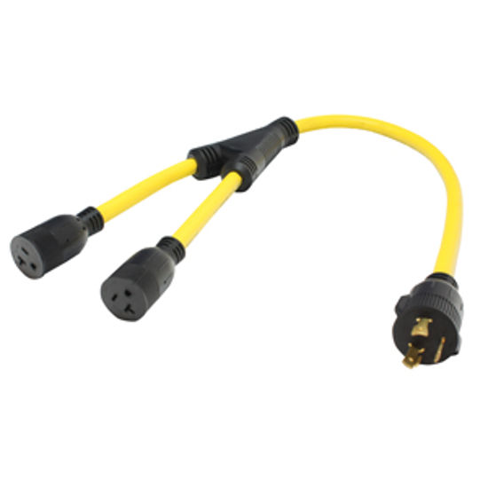 Picture of Mighty Cord  3' 20A Female Power Cord Adapter A10-G3020Y 19-6484                                                             