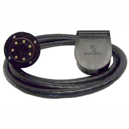 Picture of EZ Connector EZS7 Series 7-Way Pin Trailer End Trailer Connector w/8' Cable S7-10 19-6925                                    