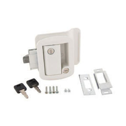 Picture of AP Products  White Global Travel Trailer Lock Entry Door Latch 013-571 20-0032                                               