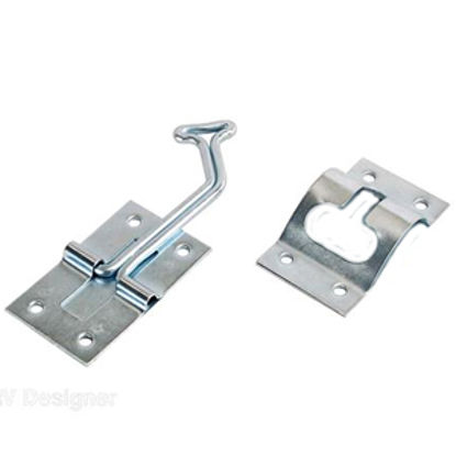 Picture of RV Designer  Zinc Finish Metal 45 deg T-Style Entry Door Holder E271 20-0128                                                 