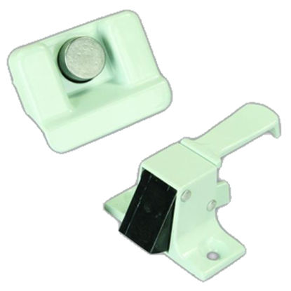 Picture of JR Products  White Screen Door Latch For Coleman Style Entry Doors 10795 20-0238                                             