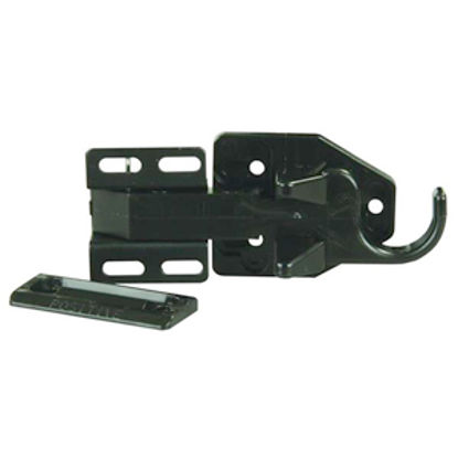 Picture of JR Products  Bullet Type Black Screen Door Latch 10785 20-0245                                                               