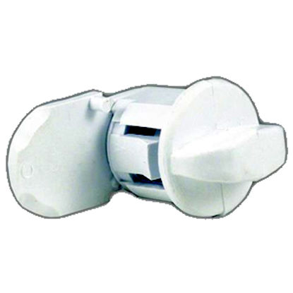 Picture of JR Products  White Thumb Turn Compartment Lock 433PW-A 20-0248                                                               
