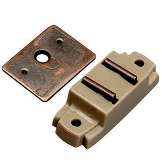 Picture of AP Products  Tan Surface Mount Magnetic Catch, w/ Flat Strike, 013-013 20-0498                                               
