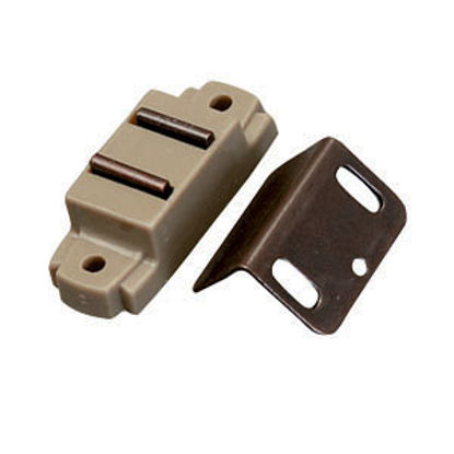 Picture of AP Products  Tan Surface Mount Magnetic Catch, w/ "L" Strike 013-014-1 20-0500                                               
