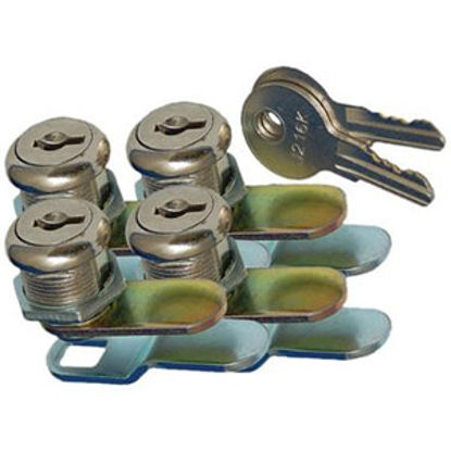 Picture of Prime Products  4-Pack Keyed Alike 5/8" Standard Key Baggage Door Cam Lock 18-3310 20-0589                                   