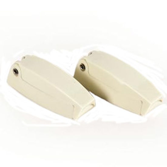 Picture of Camco  2-Pack Plastic Col White C-Clip Style Baggage Door Catch 44163 20-0610                                                